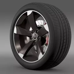 Audi R8 Spyder wheel 3D model