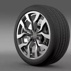 Audi R8 V10 Spyder 2013 wheel 3D model