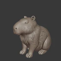 Capybara Figure – Cute Animal Statue | 3D Printable Capybara Model