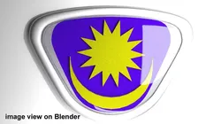 Crest Logo Proton Car classic design 3D model