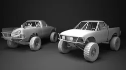 Custom Pickup Low-poly 3D model
