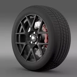 Dodge Challenger RT Shaker wheel 2015 3D model