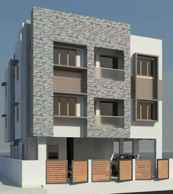 ext house design in chennai 3D model