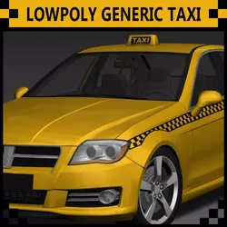Generic Taxi Low-poly 3D model
