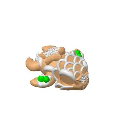 Glass Eye Gingerbread Turtle Articulated Flexible