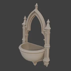 Gothic Wall Holy Water Font
