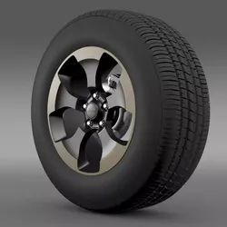 Jeep Wrangler Dragon Edition 2014 wheel 3D model