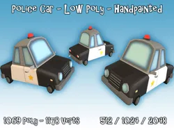Police car Low-poly 3D model