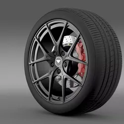Porsche 991 V GT 2014 wheel 3D model