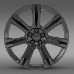 RangeRover Autobiography black rim 3D model