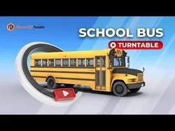 School Bus Low-poly 3D model