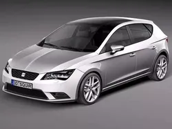 Silver Seat Leon 2013 3D model