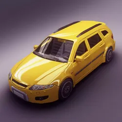 Station Wagon 2 Low-poly 3D model