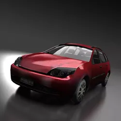Station Wagon Low-poly 3D model