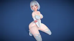 Stylized Sexy Scifi Game Girl Character (Rigged)