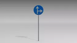 Turn right or straight 3D model