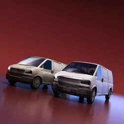 Van model chevrolet express vans Low-poly 3D model