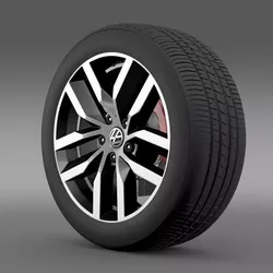 Volkswagen Golf S wheel 3D model