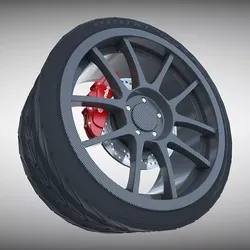 Weds Sport Carbon Wheel 3D model