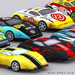 3DRT - Road Rush Speed Racers  Low-poly 3D model