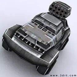 3DRT - Sci - Fi Forces - Jeep 1  Low-poly 3D model