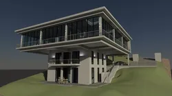 Amazing Cantilever House 3D model