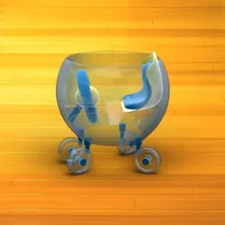 Baby Walker Cartoon 03 Low-poly 3D model