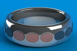 Chrome and Ruby Ring (Design 2)