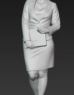 Figures Miniatures People Executive woman with laptop Modelism