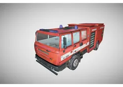 fire fighter truck Low-poly 3D model