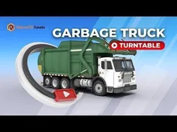 Garbage Truck Low-poly 3D model