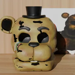 Golden Freddy Head Keychain - Llavero Cabeza Golden Freddy