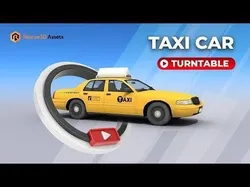 New York Taxi Car Low-poly 3D model