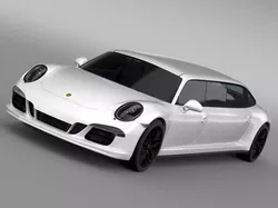 Porsche 911 Carrera 4 GTS Limousine 2016 3D model