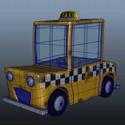 Taxi Cab Cartoon 3D model