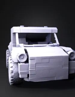 create cool mini square car but with disembled body
