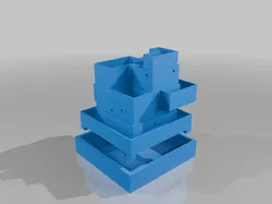 Cubic planter with drains