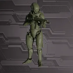 Desert Recon Cyborg – Sci-Fi Hybrid Soldier STL Model
