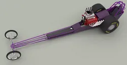 Front engine dragster 3D model
