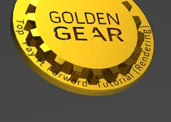 Golden Gear lapel/tie pin