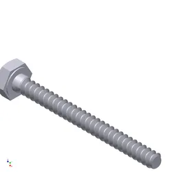 Hex Head Metric 3x30mm 3D print model