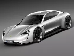 HQ LowPoly Porsche Mission E Concept 2015 Low-poly 3D model