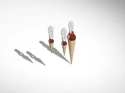 ice cream earrings and pendant