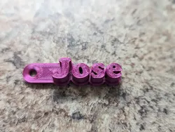Jewelry & Accessories STL Download - Jose Keychainby Trash Can Guy