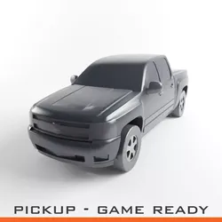 Low Poly Pickup Truck Game Ready Asset Low-poly 3D model