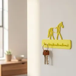 Modern Wall-Mounted Key Holder – Minimalist 3D Printable Entryway Organizer
