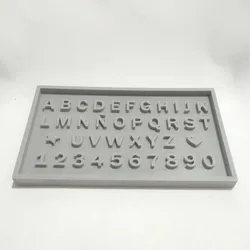Mold to create small silicone letter molds