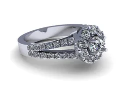 Pave Round setting diamond ring