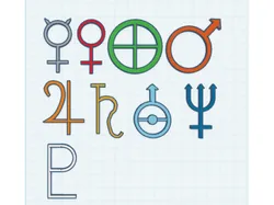 Planetary (and Pluto) symbols