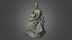Reina Maria Cristina Con Su Hijo Alfonso XIII